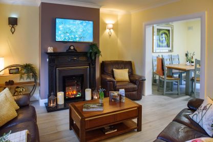 carrick self-catering accommodation fire place sitting